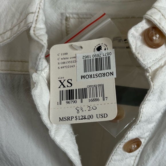 Free People We The Free Manchester Solid Top in White Combo NWT Size XS - Picture 5 of 6